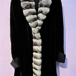 Vintage Mink Coat with Chinchilla trim!